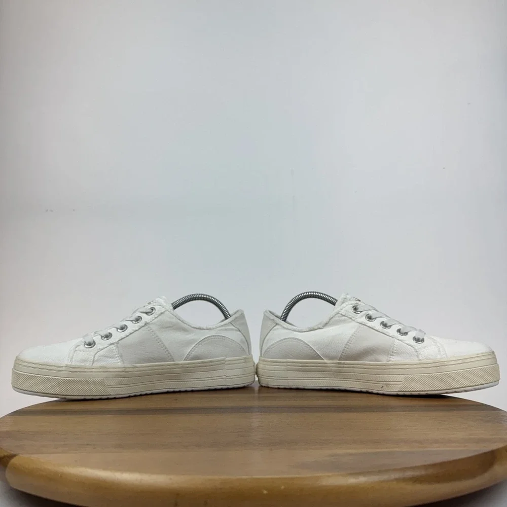 New Womens Blowfish Malibu Super Smile White Patchwork Platfrom Sneakers Size 10